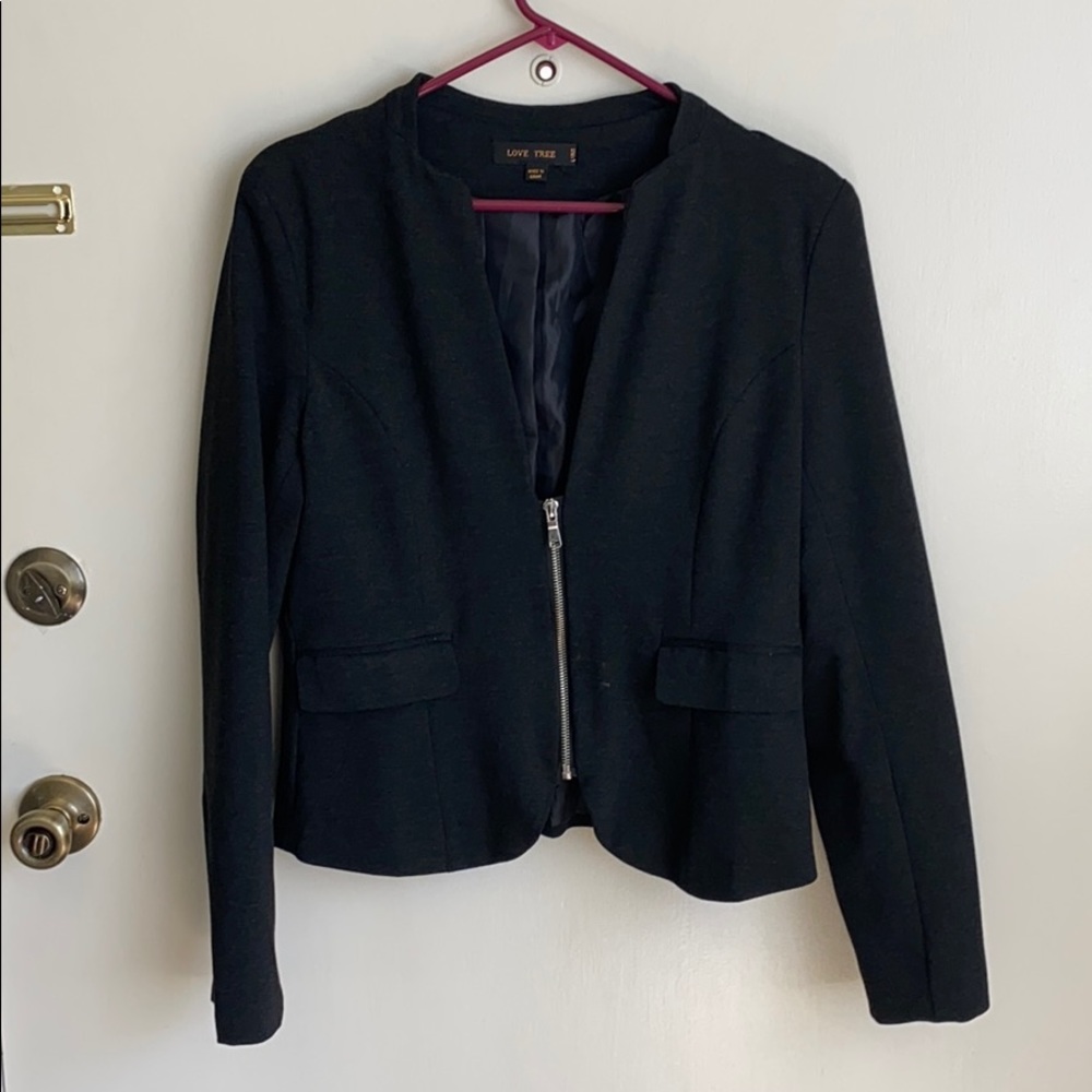 Charcoal grey jersey material blazer💸💸